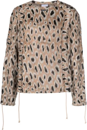 Bluemarble Leopard-print brushed-finish jumper