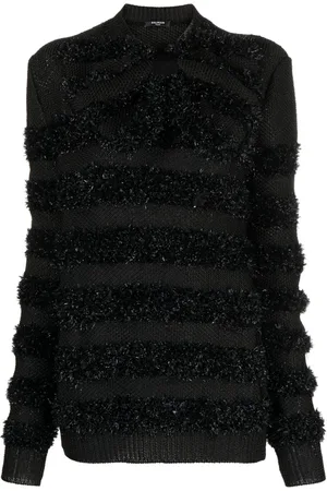 Balmain Metallic panelled jumper