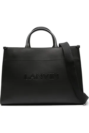 Lanvin Logo-embossed leather tote bag