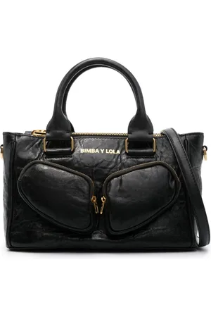 Bimba y Lola Medium Pocket leather tote bag