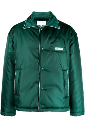 Casablanca Logo-patch padded satin jacket