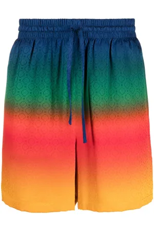 Casablanca Peace Gradient silk shorts