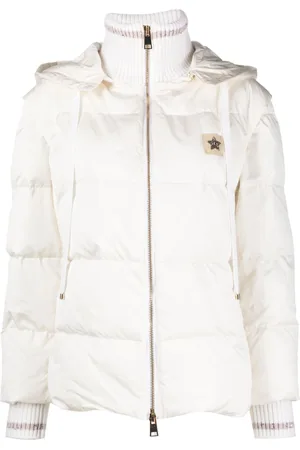 LORENA ANTONIAZZI Logo-patch padded jacket