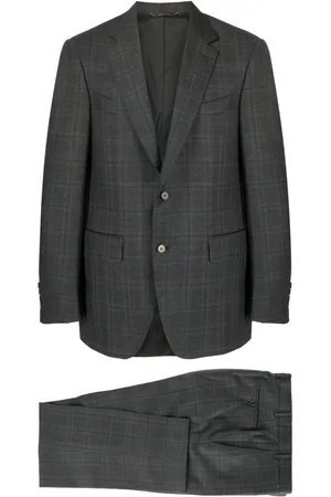 CANALI Checked wool suit