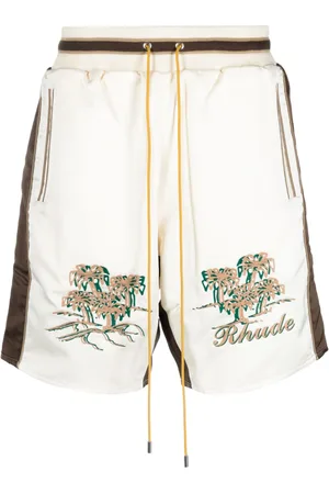 Rhude Souvenier drawstring satin shorts