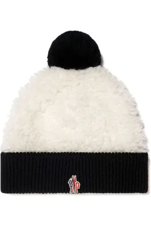 Moncler Logo-patch pompom beanie