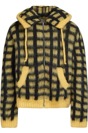 Marni Checked mohair-blend cardigan