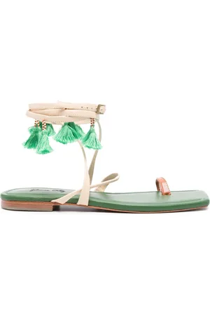 JOHANNA ORTIZ Conversando Con El Viento leather flat sandals