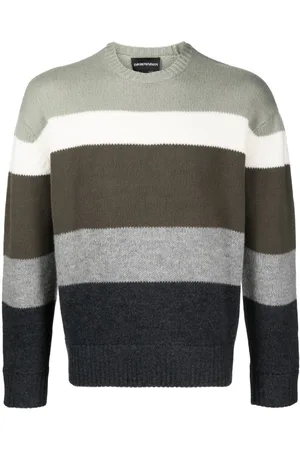 Emporio Armani Striped virgin wool jumper