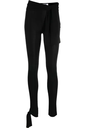 Msgm Semi-sheer tied-waist leggings