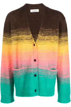 LANEUS Gradient-effect textured cardigan