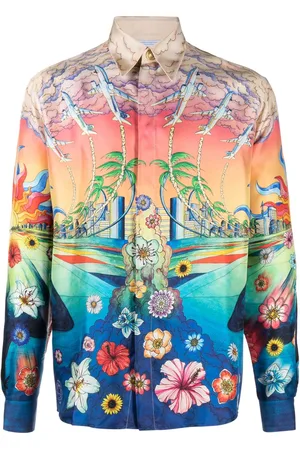 Casablanca Graphic-print silk shirt