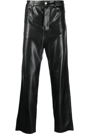 Nanushka Faux-leather straight-leg trousers