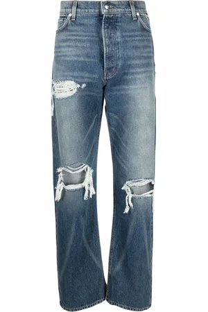 Rhude Boxer distressed straight-leg jeans