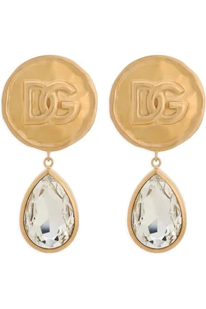 Dolce & Gabbana Logo-engraved drop earrings