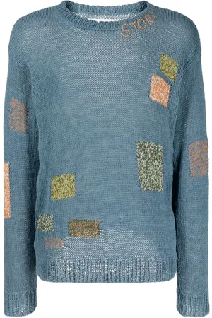 Story Spinning geometric intarsia-knit jumper