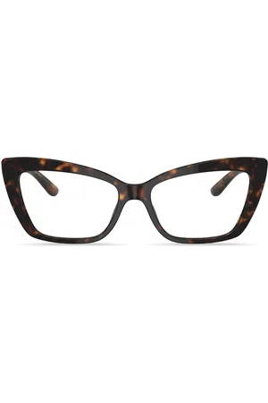 Dolce & Gabbana Tortoiseshell-effect cat eye-frame glasses