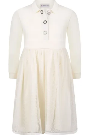 Moncler Logo-patch mesh-panel knitted dress