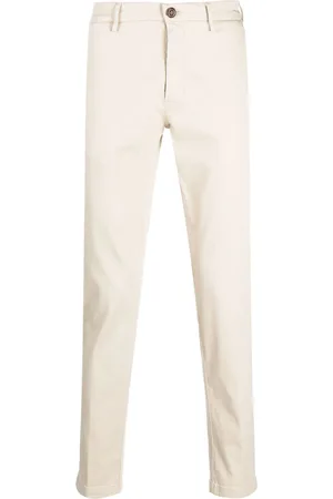 Boggi Milano Straight-leg cotton-blend trousers