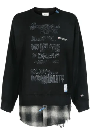 Maison Mihara Yasuhiro Raw-cut distressed cotton sweatshirt
