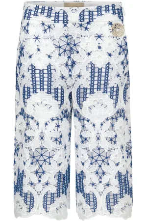 Elie saab Wide-leg guipure-lace trousers