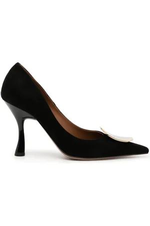 MALONE SOULIERS Vonn 90mm metallic-finish suede pumps