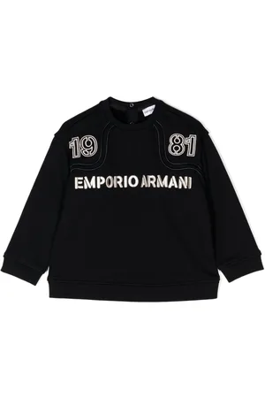 Emporio Armani Logo-embroidered cotton jumper