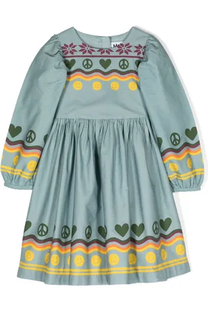Molo Cilja long puff-sleeves cotton dress