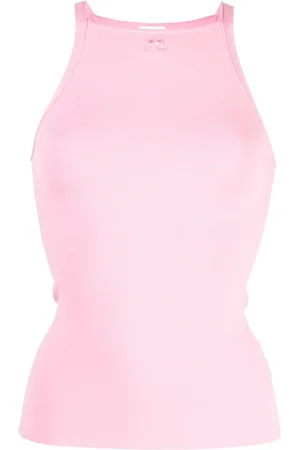 Courrèges Logo-embroidered tank top