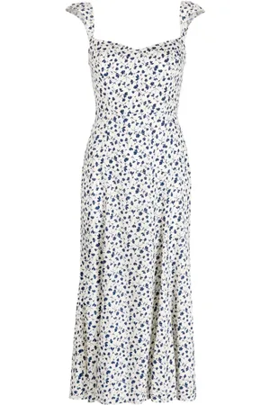 Reformation Graphic-print scoop-neck dress