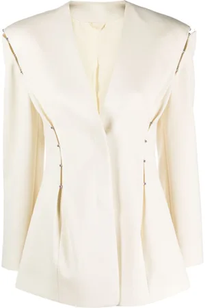 DEL CORE Dart-detail tailored virgin wool blazer