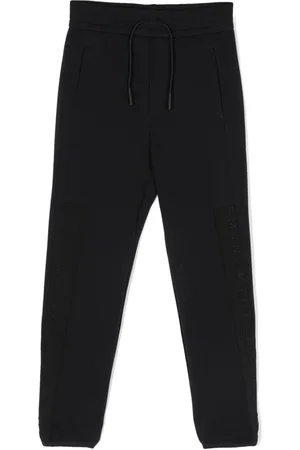 Emporio Armani Logo-embossed tapered track pants