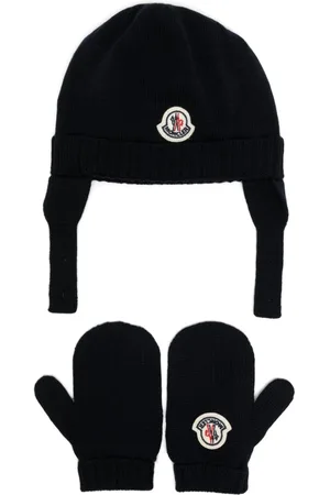 Moncler Logo-patch knitted wool set