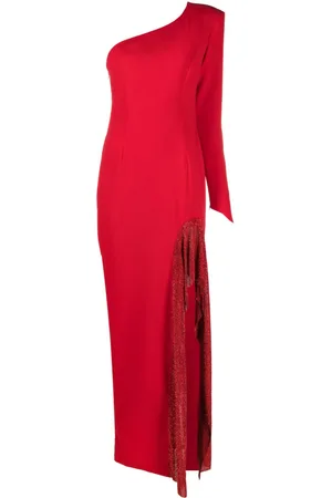 JEAN-LOUIS SABAJI One-shoulder side-slit maxi dress