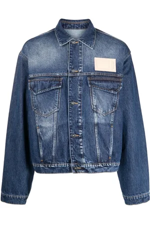 A-cold-wall* Vintage-wash logo-print denim jacket