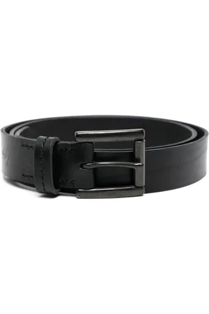 YOHJI YAMAMOTO Logo-debossed leather belt