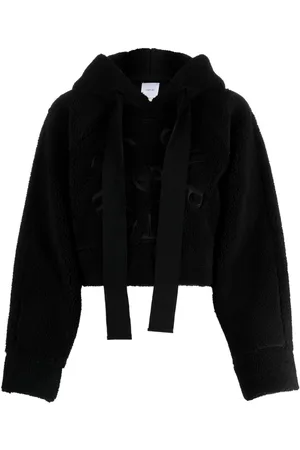 Patou Letter-appliqué fleece hoodie