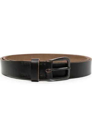 YOHJI YAMAMOTO Logo-debossed leather belt