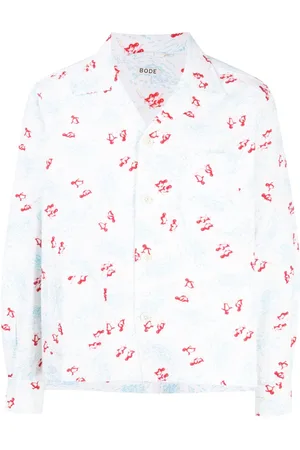 BODE Graphic-print cotton shirt