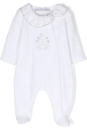 PATACHOU Embroidered-motif ruffle-collar pajamas
