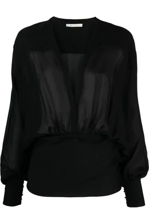 REV V-neck gathered blouse