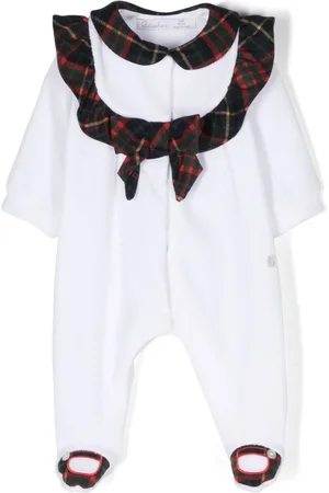 PATACHOU Contrasting-trim tartan-pattern pajamas