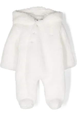 PATACHOU Hooded shearling cotton pajamas