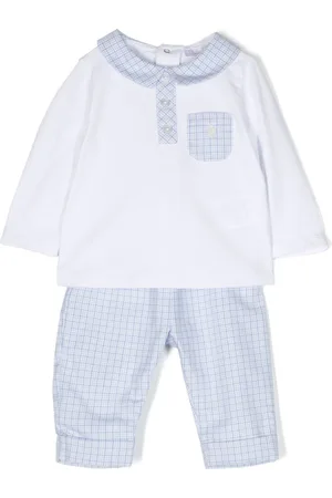 PATACHOU Check-print long-sleeve trouser set