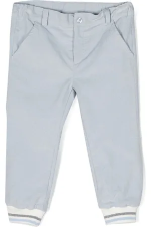 PATACHOU Stripe-detail cotton chino trousers