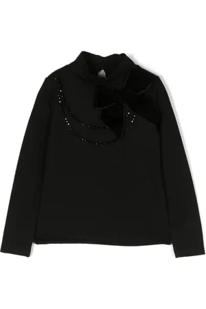 PATACHOU Bow-detail rhinestone-embellished blouse