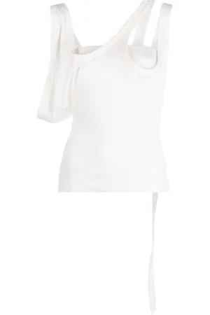 The Attico Asymmetric ribbed top
