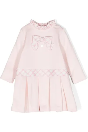 PATACHOU Bow-detail pleated cotton dress