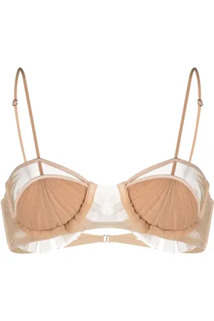 Nensi Dojaka Panelled semi-sheer bra