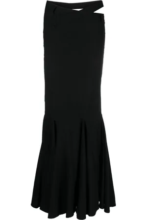 ANDREADAMO Cut-out flannel maxi skirt